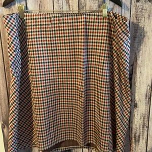 J Jill Pointe Knit Plaid Gingham Pencil Skirt 2X